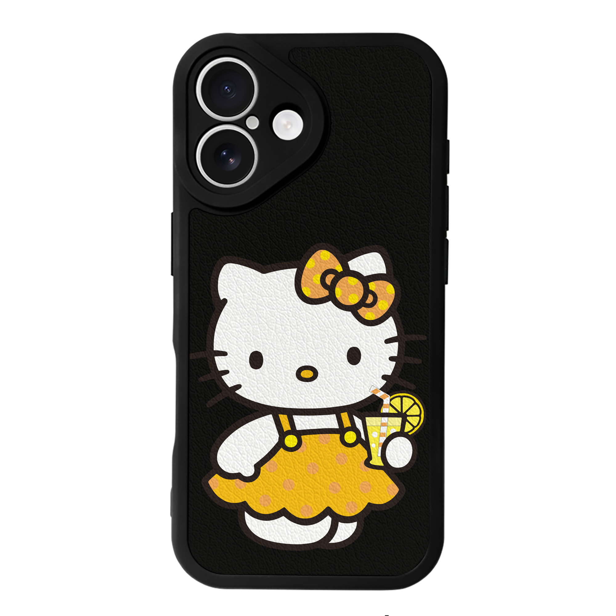 （画像用） Hello Kitty ハローキティ 【iPhone 16シリーズ対応】シリコンスマホケース（レザー調） 材質：シリコン